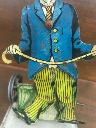1920s WILHELM KRAUSS Charlie Chaplin Slate Dancer Tin Toy Made in Germany 2