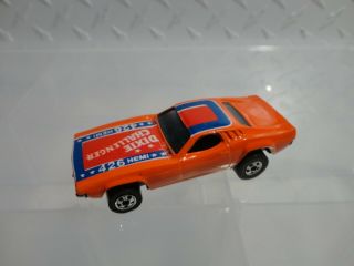 Loose Blister Pull Hot Wheels Orange Dixie Challenger W/malaysia Base W/bws