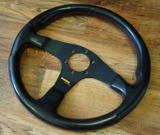 Vintage Momo Corse Typ D 35 350mm Leather Steering Wheel Kba 70116 Made In Italy