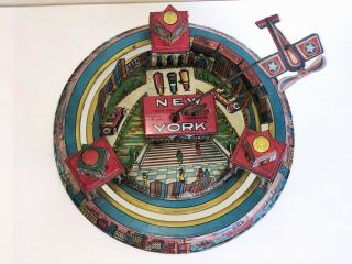 Rare - Near Cond 1930s Marx Tin Wind - Up York Express Toy Great