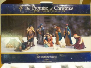 The Promise Of Christmas Nativity Set By Robert Stanley Deluxe 11 Piece Set 2011