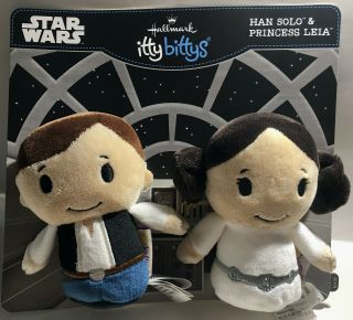 Han Solo Princess Leia Hallmark Itty Bittys Star Wars Plush Set