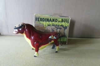 Marx Walt Disney Ferdinand The Bull Key Wind Up Tin Litho Toy Wobbler