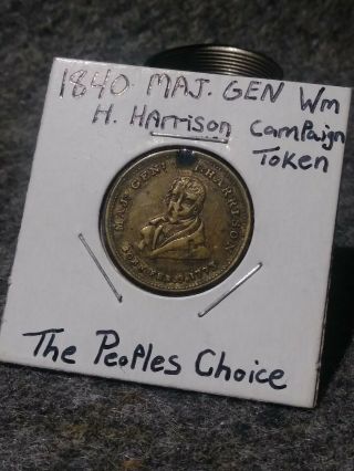 1840 Major General William H Harrison Campaign Token