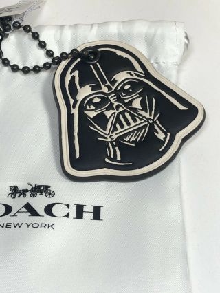 $38 Coach X Star Wars Darth Vader Keychain Bag Tag F89373 Rare Nwt