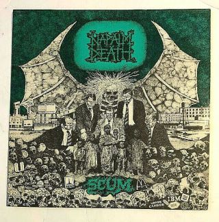 Napalm Death - Scum Lp 1987 Press Teal/turquoise Cover Metal Death Grindcore