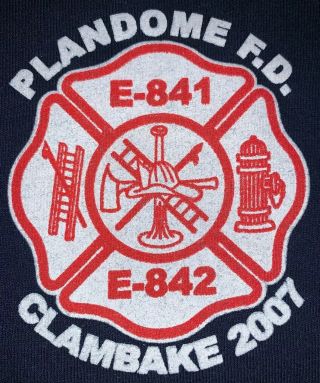 Plandome Fire Department Nassau Long Island Ny 8th Battalion T - Shirt Fdny Sz L