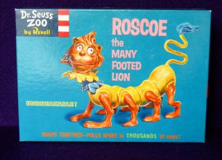 1959 Revell Dr.  Seuss Zoo Roscoe The Many Footed Lion Figure W/box & Booklet