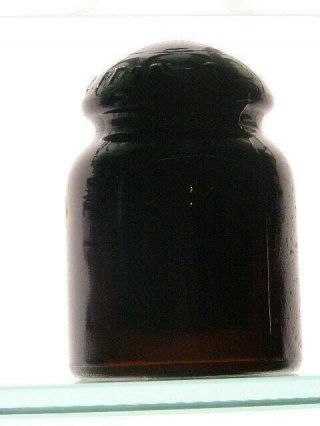 Cd 443 Scarce Dark Root Beer Polish Glass Insulator Il.  Itsn - 1