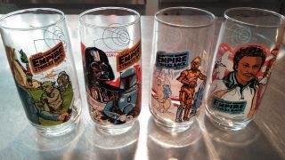 Star Wars Empire Strikes Back 1980s Burger King Coca Cola Glasses Set Of 4