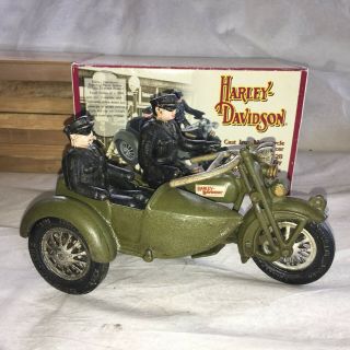 Harley Davidson Cast Iron Motorcycle Toy Police Sidecar Xonex Licensed Hd