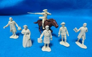 Marx Complete Matched Set Of Johnny Tremain Characters X6 With Horse