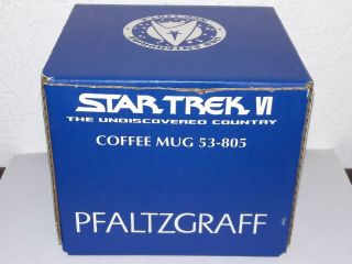 1993 Star Trek Vi 53 - 805 Coffee Mug The Undiscovered Country By Pfaltzgraff