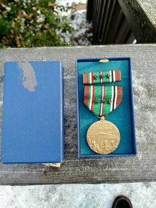 Ww2 Us Army European African Middle Eastern Campaign Medal With 3 Battle Stars