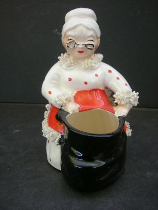 Vintage Porcelain Napco Ceramics Christmas Figurine Planter 6 1/2 "