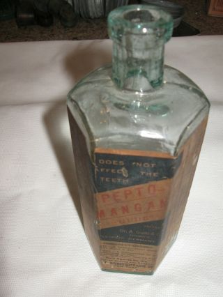 1 Great Medicine Bottle Old Pepto - Mangan Gude