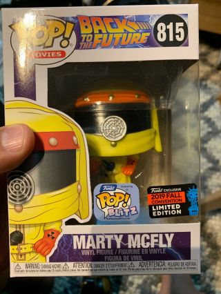 Funko Pop Marty Mcfly 815 Back To The Future 2019 Nycc Fall Convention