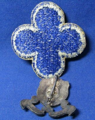 WWII 88th Division 350th Infantry Blue Devils Fidelity & Service DI Pin & Patch 2