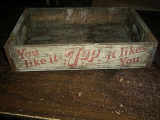 7 Up Vintage Wooden Soda Pop Crate.  You Like It - It Likes You