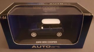 Die Cast Autoart 1/64 Scale 20023 Bmw Mini Cooper Blue
