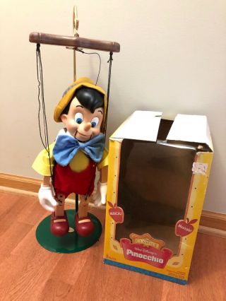 Telco Disney Pinocchio Marionette Animated Musical Display Figure With Stand Box
