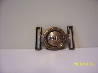 Police 2 Pc.  Brass Belt Buckle.  Medium Size.