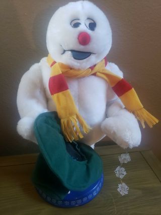 Gemmy Frosty The Snowman Singing Dancing 20 " Light Up Twirls Snow Moves Hat 2002