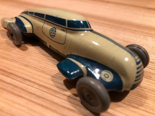 Antique 1940 Germany Us Zone Tin Toy Race Car Gescha Auto Union Rare
