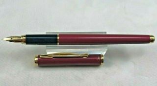 Pilot Cavalier Fountain Pen Red With Gold Trim - Fine Point