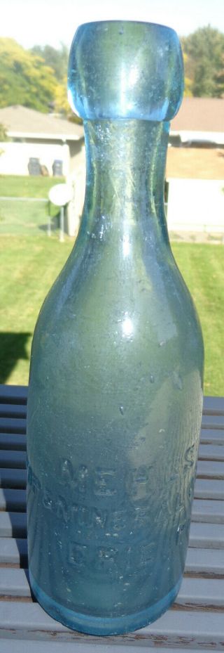 Mehls Pop Mineral & Water Erie Pa Blob Top 1868 To 1876 Prepro Squat Soda