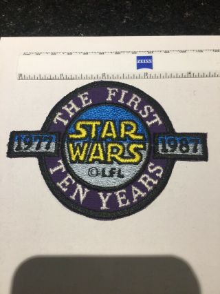 The First 10 Years Star Wars Patch 1977 1987 Fan Club Rare Lucasfilm 3