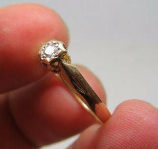 9ct Gold And Diamond Ring Size 