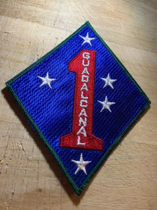 Wwii/ww2/post? Us Marines Patch - 1st Division Usmc Guadalcanal - Beauty