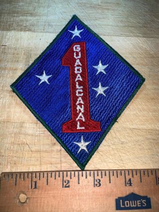 WWII/WW2/Post? US MARINES PATCH - 1st Division USMC GUADALCANAL - BEAUTY 2