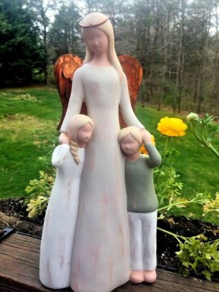 Gentle Souls Angel Figurine Guardian Copper Wings Mother 