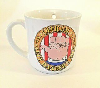 Official Left Handers Mug Lefty Joke Gag Gift Trick Coffee Cup Funny Novelty Mug