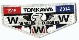 Boy Scout Oa 99 Tonkawa Lodge 99th Anniversary 2014 Smy Border Flap