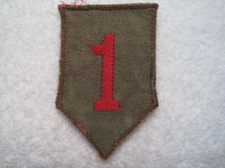 Ww Ii German Made Us Army 1st Infantry Division " The Big Red One " Patch Worn