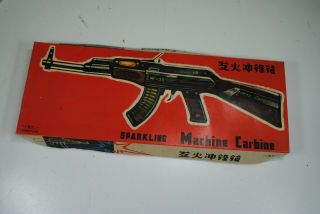 Machine Gun Tin China Friction Sparkling Machine Carbine Toy Mf 138