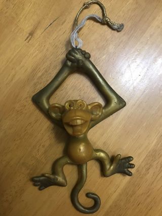 Vintage 1967 Russ Wallace Berrie Untouchables Monkey Oily Jiggler With String