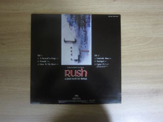 RUSH - A farewell To Kings Korea first Orig Vinyl LP 1988 INSERT 2