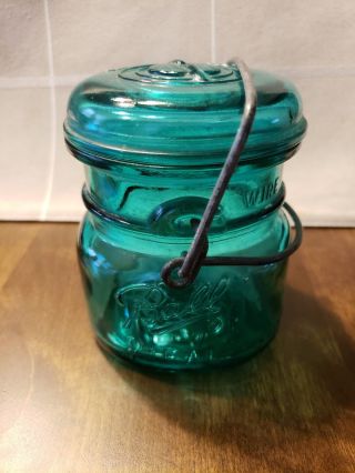 Vintage Ball Ideal Canning Jar 1/2 Pint Canning Jar With Lid Wire Bail