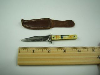 1939 1940 York World ' s Fair Miniature Bowie Bantam Souvenir Knife w/ Box 3