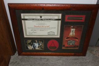 Jack Daniels Single Barrel Framed Certificate Of Ownership 2006 Jimmy Bedford