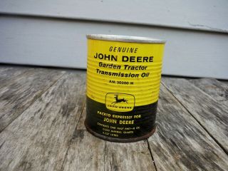 Vintage John Deere 1/2 Pint Lawn And Garden Tractor Transmission Fluid Oil Can
