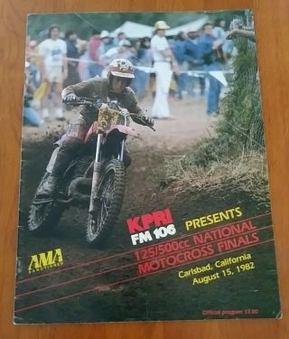 Carlsbad National Program 1982 Vintage Evo Motocross 125 500 Honda Magoo Yamaha