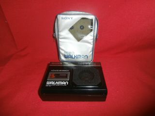 Vintage Sony Walkman Wm - F57 Fm/ Am Stereo Cassette Player W/soft Case