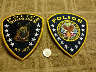 Veterans Affairs Police K9 Patch Set