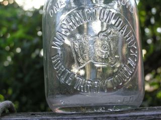 Vintage Washington Dairy North Tarrytown Ny Milk Bottle One Pint 1930s York