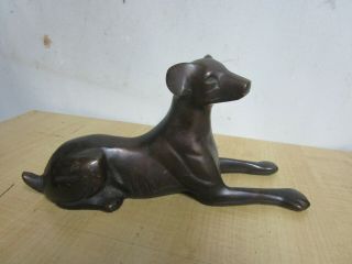 Estate Find Labrador Weimaraner Bronze Dog Figurine